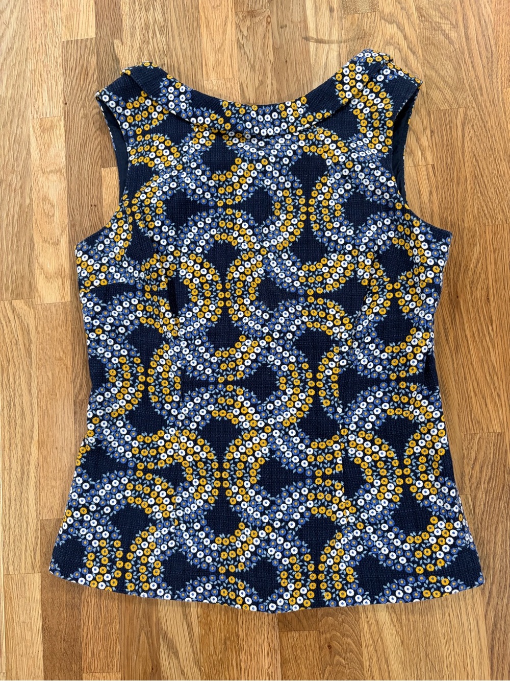 Boden -Sleeveless Navy Floral Pattern Tank